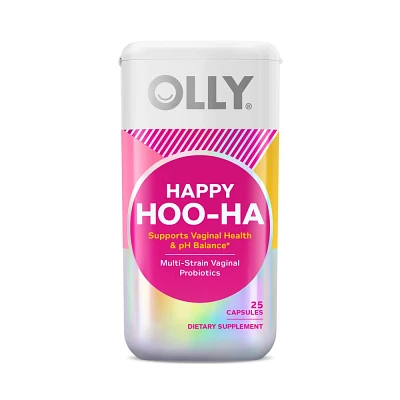 OLLY Happy Hoo-Ha Probiotic Capsules for Women Supports, Vaginal Health and pH Balance - 25ct