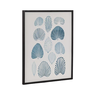 Kate & Laurel All Things Decor 16x20 Gallery Abstract Coastal Blue Coral Print by The Creative Bunch Studio Black