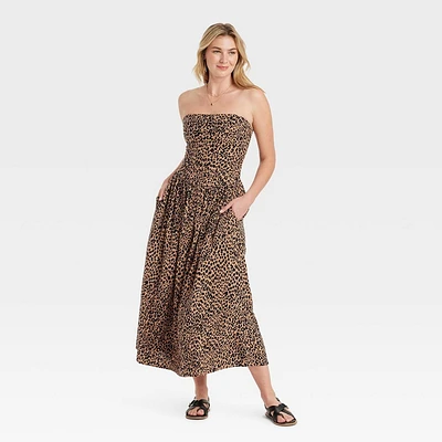 Women Ruched Maxi A-Line Dre