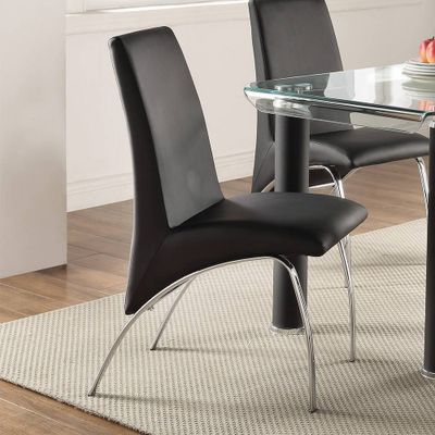 Set of 2 17 Pervis PU Dining Chairs