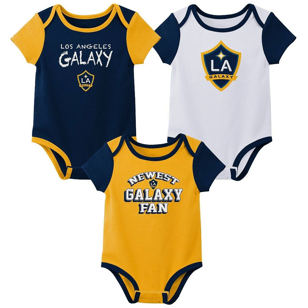 MLS Los Angeles Galaxy Infant Girls 3pk Bodysuit