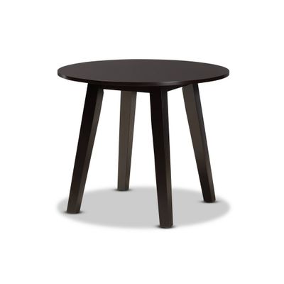 35 Ela Wide Round Wood Dining Table - Baxton Studio: Seats Four, Modern