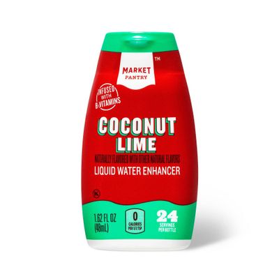 Coconut Lime Liquid Water Enhancer Drops - 1.62 fl oz - Market Pantry