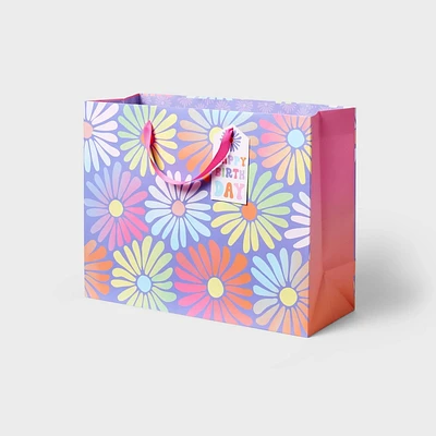 Vogue Daisies Gift Bag - Spritz: Medium Floral Gift Bag for All Occasions, Multi-Colored, 10x12.75x5