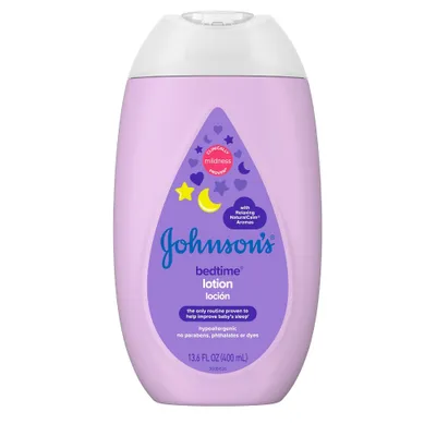 Johnsons Moisturizing Bedtime Baby Body Lotion with Coconut Oil & Natural Calm Aromas -13.6oz