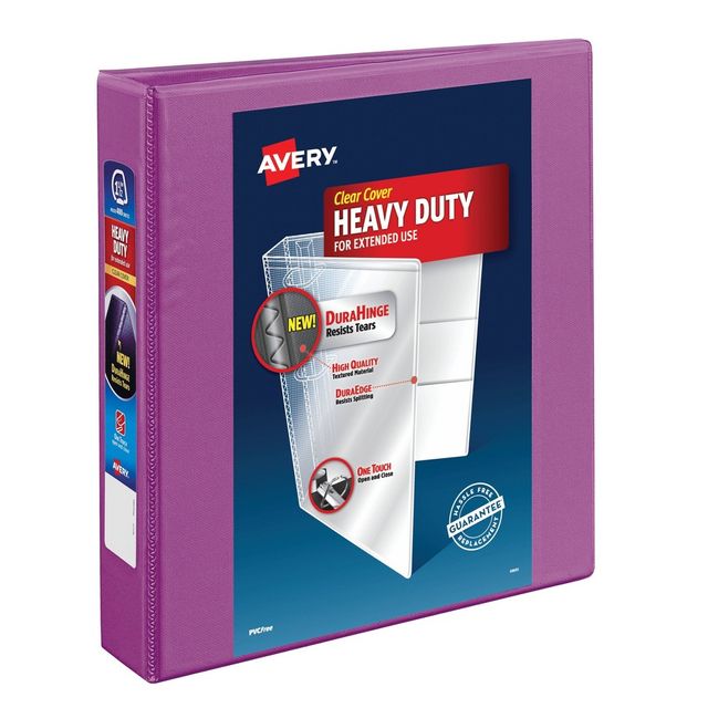 Avery 400 Sheet 1.5 One Touch EZD Heavy-Duty Ring Binder Purple