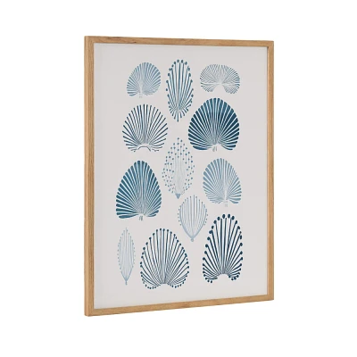 Kate & Laurel All Things Decor 16x20 Gallery Abstract Coastal Blue Coral Print by The Creative Bunch Studio Natural