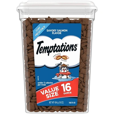 Temptations Savory Salmon Crunchy Cat Treats - 16oz