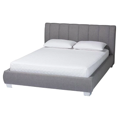 Baxton Studio Marzenia Contemporary Grey Fabric Queen Size Bed Baxton Studio Marzenia Contemporary Grey Fabric Queen Size Bed