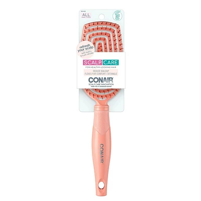 Conair Scalp Care Flexi Head Cushion Detangling Hair Brush - All Hair - Peach