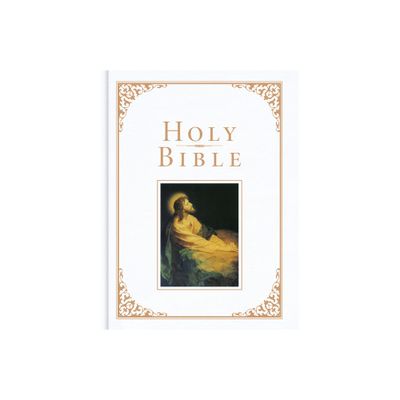 KJV Family Bible, Deluxe White Bonded Leather Over Board - by Holman Bible Publishers (Leather Bound)