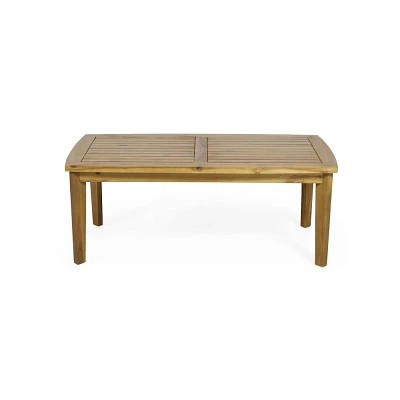 Christopher Knight Home Solano Outdoor Rectangular Coffee Table Acacia Wood Teak