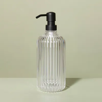 Fluted Acrylic Shower Dispenser - Hearth & Hand with Magnolia: Refillable Bathroom Accessory