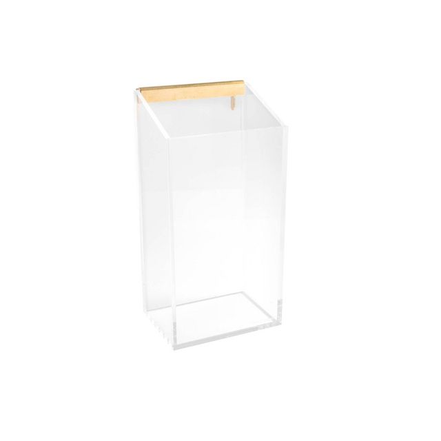 Acrylic Wall Accessory Cup - Russell+Hazel: Clear Desk Organizer, Office Supplies, Acrylic Stationery Holder