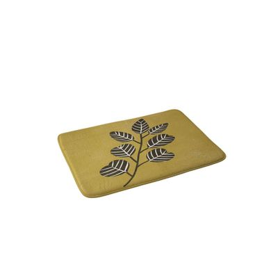 Eucalyptus Branch Memory Foam Bath Rug - Deny Designs: Microfiber, Low Pile, Machine Washable, 19x210