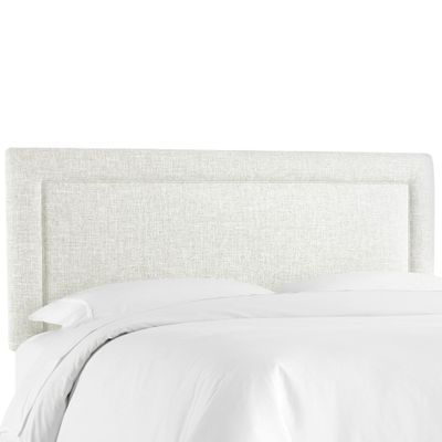 Skyline Furniture California King Border Headboard White: Handcrafted, Piping Detail, Pine Frame