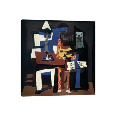 Three Musicians by Pablo Picasso Wall Canvas - iCanvas: Gicle, Fade-Resistant, Gallery Wrap