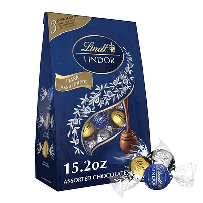 Lindt Lindor Assorted Dark Chocolate Candy Truffles - 15.2 oz.