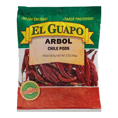 El Guapo Arbol Chili Pods Bag Whole - 2.25oz