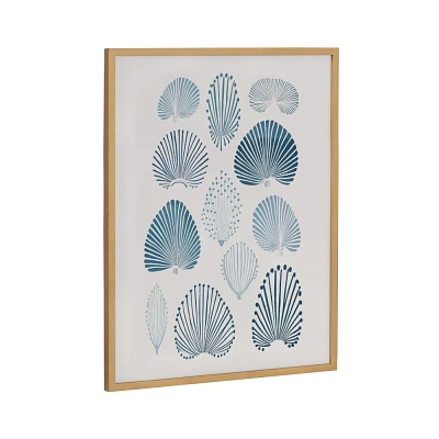 Kate & Laurel All Things Decor 16x20 Gallery Abstract Coastal Blue Coral Print by The Creative Bunch Studio Gold