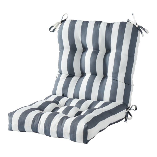 Kensington Garden 2pc 21x21 Striped Outdoor Seat and Back Cushion Set  Sunset