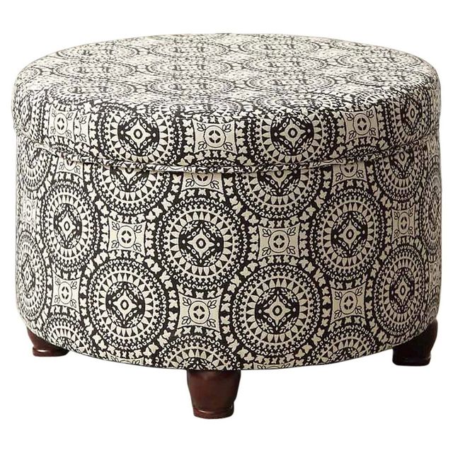 Large Round Storage Ottoman