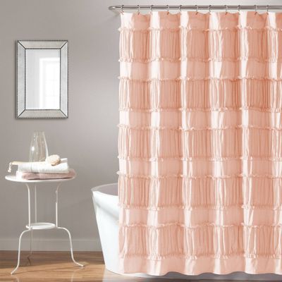 Nova Ruffle Shower Curtain  - Lush Dcor