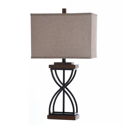 Table Lamp Black Wood Finish - StyleCraft