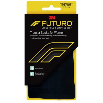 FUTURO Trouser Socks for Women Black - edium