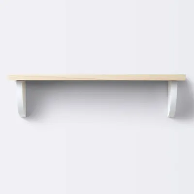 Half Moon Dots and Dash Pattern Decorative Wall Shelf - Natural White - Cloud Island