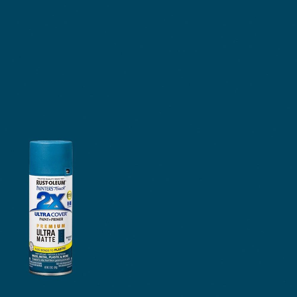 Rust-Oleum 12oz 2X Painters Touch Ultra Cover Matte Spray Paint Blue