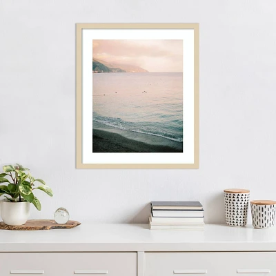 Amanti Art Italian Coast by Justine Milton Wood Framed Wall Art Print