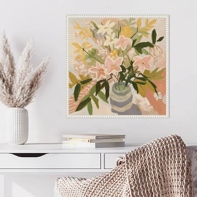 Amanti Art 22x22 Sunlit Bouquet by Urban Road Framed Canvas Wall Art Print: Modern Style, Lithograph Medium, Polystyrene Frame