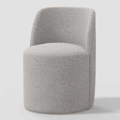 Jessa Dining Chair in Boucle : Padded Seat, Curved Back - Threshold