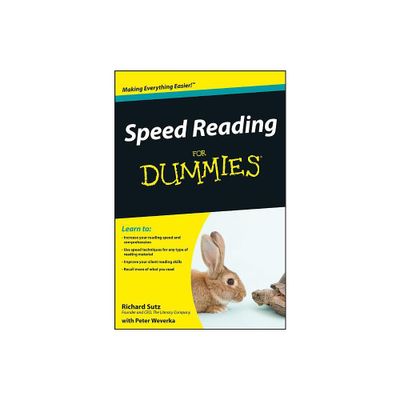 Speed Reading For Dummies - by Richard Sutz (Paperback)