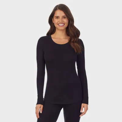 Warm Eential by Cuddl Dud Women Smooth Stretch Thermal Scoop Neck Top