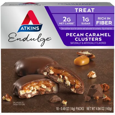 Atkins Endulge Pecan Caramel Clusters - 10pk