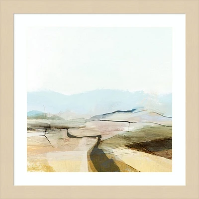 Amanti Art  Country View by Dan Hobday: Modern Abstract Landscape, Hardwood Frame