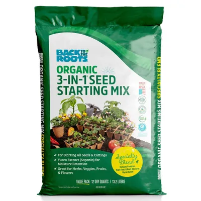 Back to the Roots 12qt Organic Seed Starting Mix Potting Soil