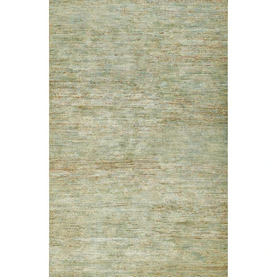 Momeni 2x3 Organic Solid Handknotted Accent Rug Green