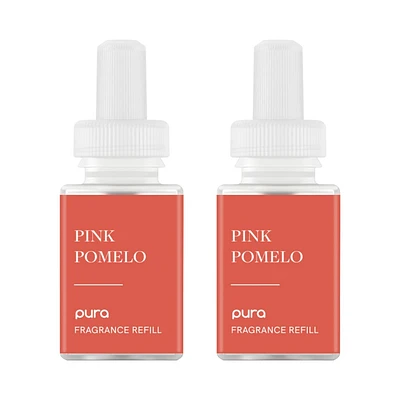 Pura Pink Pomelo 2pk Smart Vial Fragrance Refills: Safe, Clean Odor Removal, Ethically Sourced