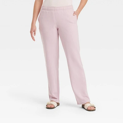 Women Leiure Studio Mid-Rie Knit Straight Leg Sweatpant