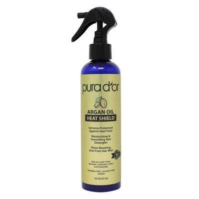 Pura dor Argan Oil Heat Shield Protectant Spray - 8 fl oz