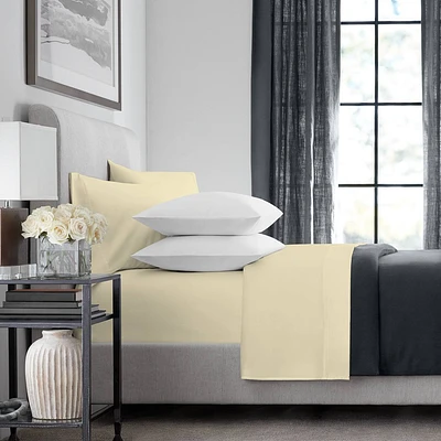 King 1000 Thread Count Cotton Solid Sheet Set Yellow - Aireolux