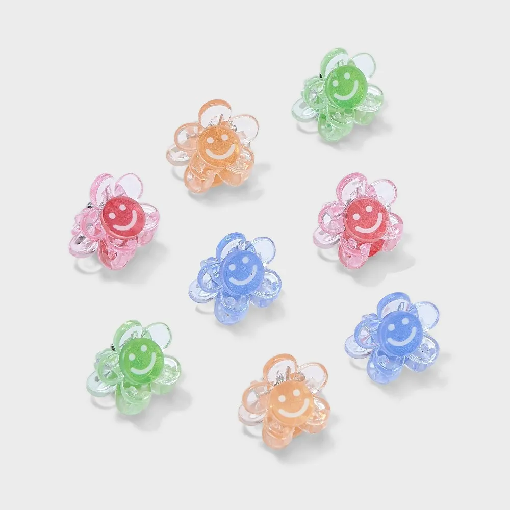 Cat & Jack Girls 8pk Mini Claw Clips Smiley Flowers - Cat & Jack | The  Market Place