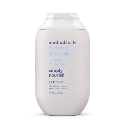 Method Simply Nourish Body Wash - Trial Size - 3.4 fl oz