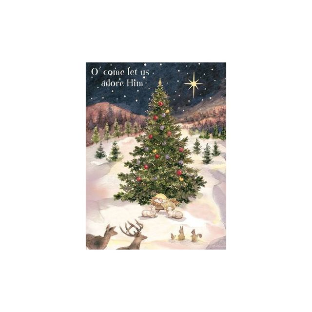 18ct Let Us Adore Him Holiday Boxed Cards