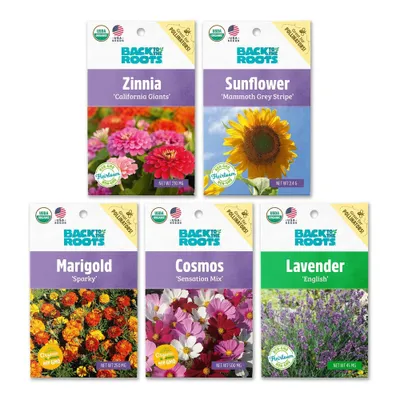 Back to the Roots 5pk Organic Flowers Seeds