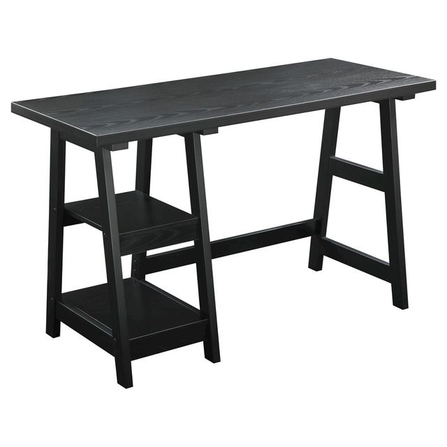 Breighton Home Trinity Trestle Style Desk with Built-In Shelves : Modern Home Office, Writing Table