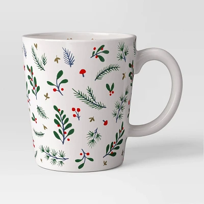 16oz Christmas Stoneware Holly Berry/Holly Jolly Mug - Wondershop